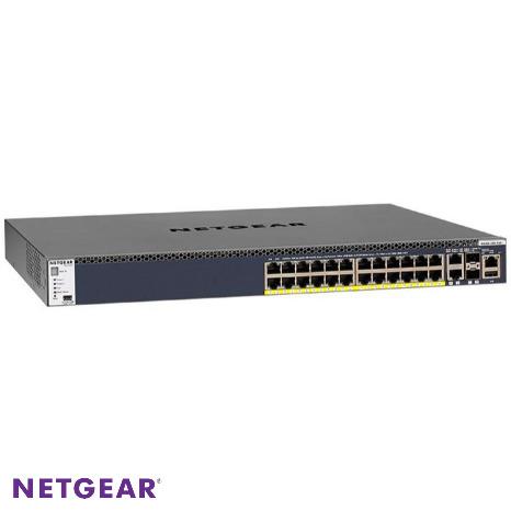 [NTG-GSM4328PA-100NES] M4300-28G-PoE+ 24x1G PoE+ 480W, 2x10G, 2xSFP+ Managed Switch