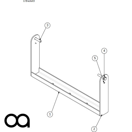 [OA-UB3-B] U Bracket for Cuboid 12