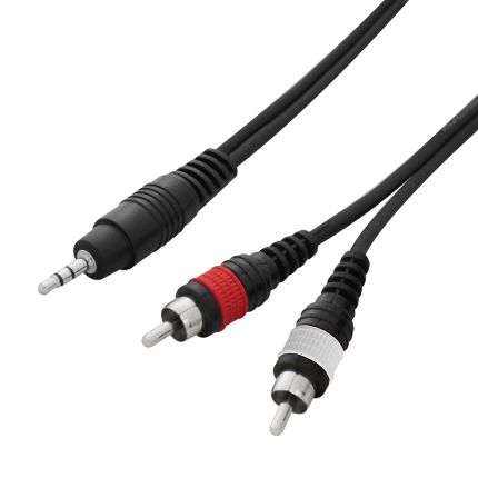 [PRL-CABL63] 3,5mm Stereo Jack (Mini) to 2 x Phono (RCA) - 1,5m