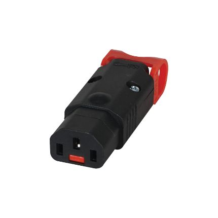 [PRL-CONN200] IEC C13 Rewireable Socket PA130100BK Lock