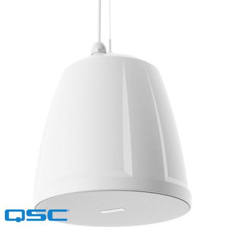 [QSC-NL-P4-WH] PoE/PoE+ powered, 4" Full-range, pendant-mount network loudspeaker