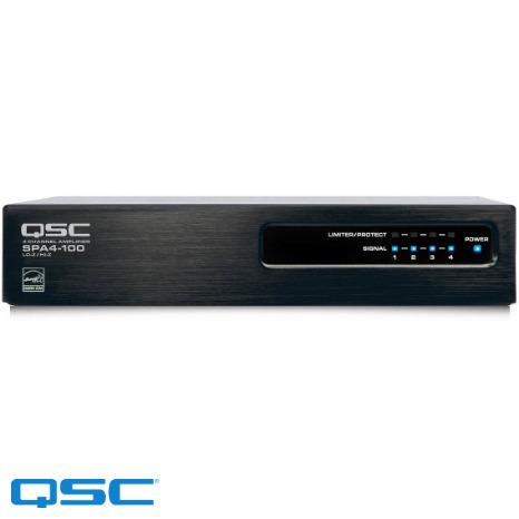[QSC-SPA4-100] 4 x 100W Class-D Audio Amplifier with 70V/100V direct drive mode