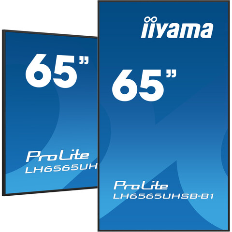 [IIY-LH6565UHSB-B1] 65" UHD 24/7, Vivid-Bright, Haze 1%, 800cd/m², IPS panel, Portrait Support, Removable WiFi, Android and iiSignage²