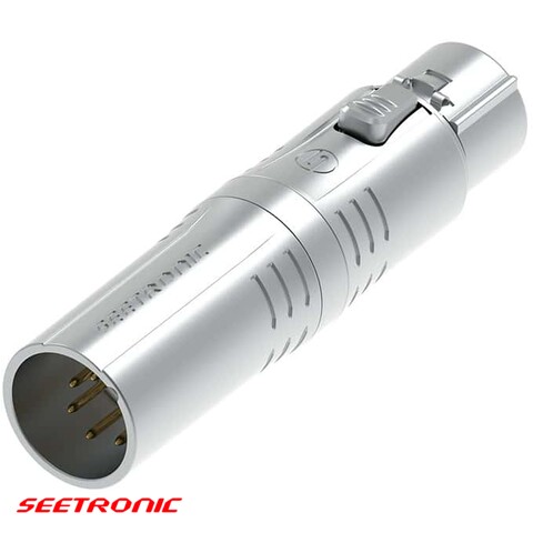 [SEE-MA5M3F] XLR 3p female to 5p male adapter