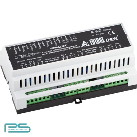[P5-FNIP-6x2AD] FNIP 6 Channel Ethernet Smart Dimmer with Energy Metering
