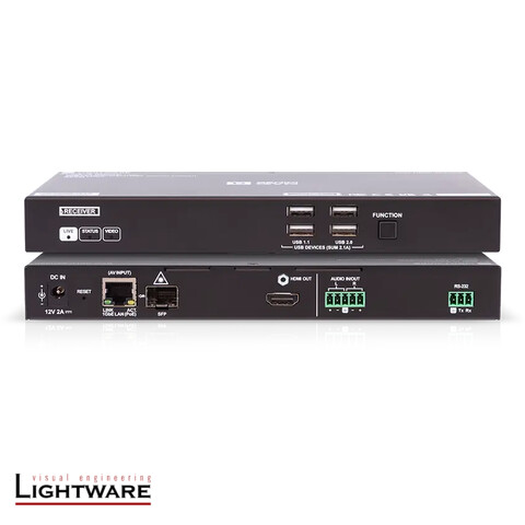 [LIG-91810035] GVN-HDMI-RX110AP - 1GbE 4K60 4:4:4 low latency POE+ capable receiver over CATx or optical network with seamless switching