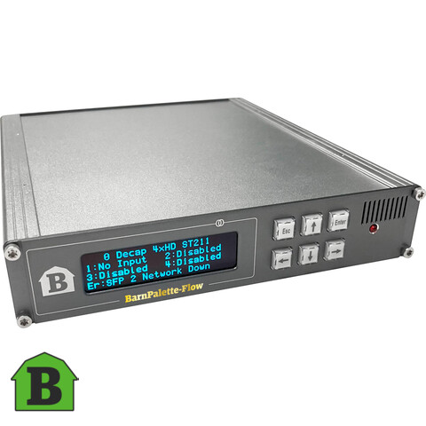 [BRN-BarnPalette-Flow-12G] BarnPalette-Flow-12G - 1x 12G-SDI or 4x 3G-SDI to ST2110 IP converter