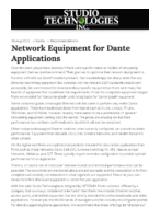 Network Equipment for Dante Applications